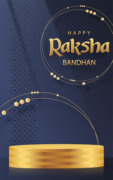 Raksha Bandhan 3d Podium round stage style for the Indian festival