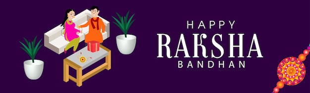 Raksha Bandhan Beautiful Colorful rakhi special banner template