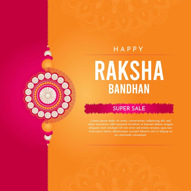 Raksha bandhan elegan festival banner