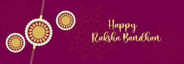 Raksha bandhan etnic Style wide banner free vector