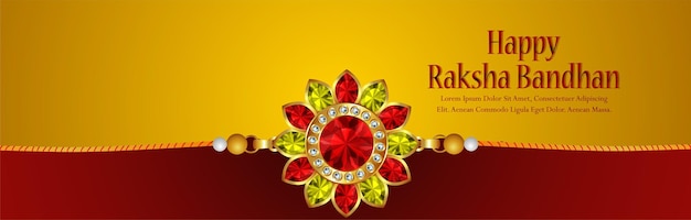 Raksha bandhan festival of brother and sister banner