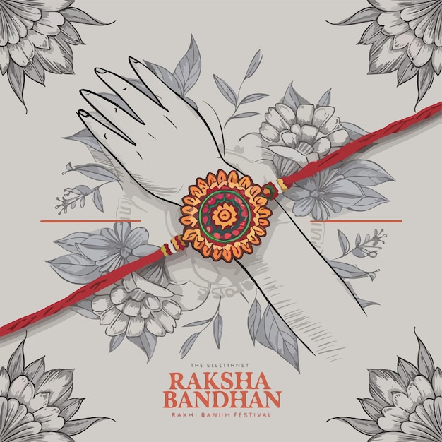 Vector raksha bandhan indian cultural festival background celebration