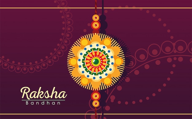 Raksha bandhan multicolored mandala flower wristband