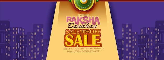 Raksha Bandhan sale illustration Greeting Card Template greetingposter Design