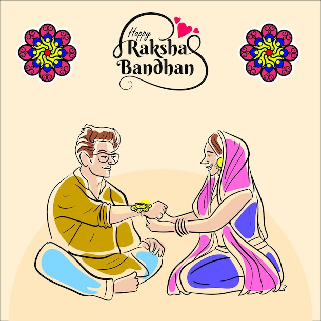 Vector raksha bandhan weaving memories of togetherness happy raksha bandhan