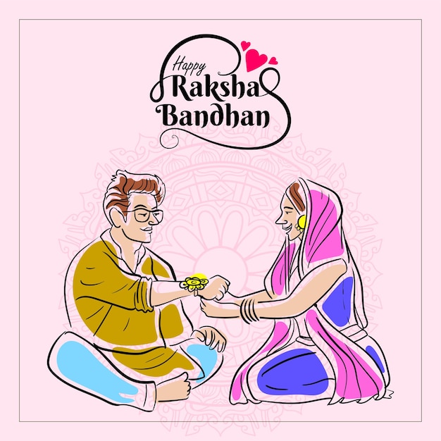 Vector raksha bandhan weaving memories of togetherness happy raksha bandhan