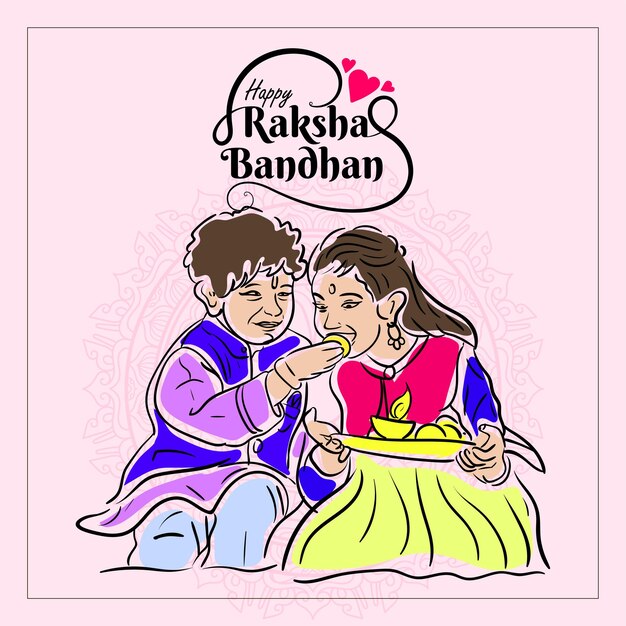 Vector raksha bandhan weaving memories of togetherness happy raksha bandhan