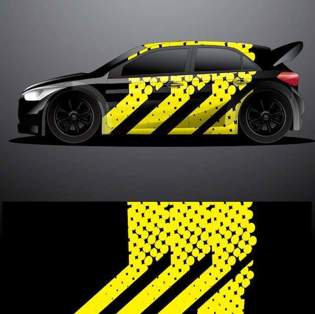 Rally car decal graphic wrap abstract background