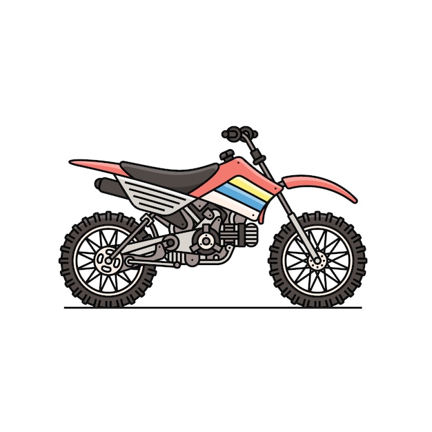 Rally motorbike icon isolated illustration.