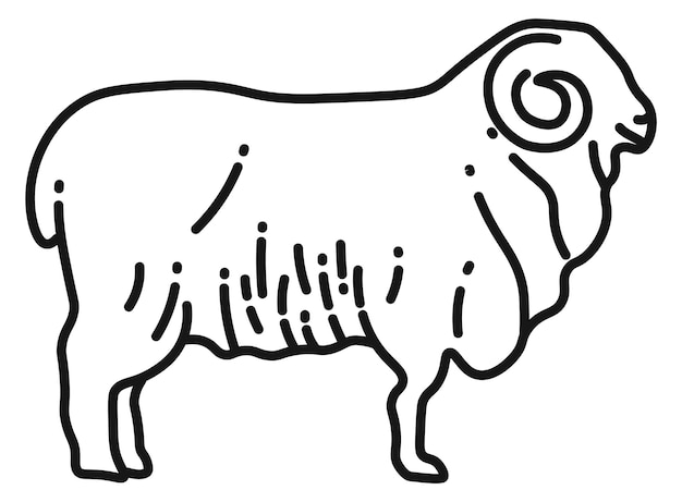 Ram icon Farm livestock symbol Domestick animal