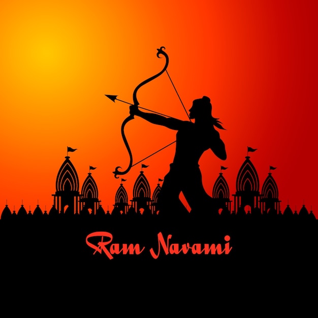 Ram navami celebration flat style