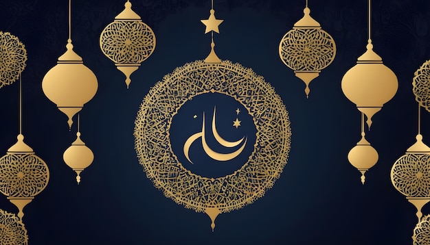 Ramada Kareem Eid Mubarak Illustration Background