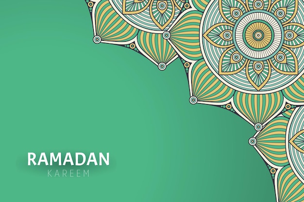 Ramadam Kareem background with mandala ornaments