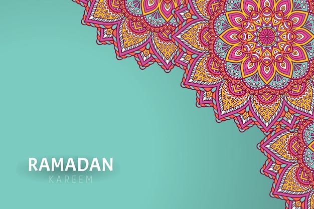 Ramadam Kareem background with mandala ornaments