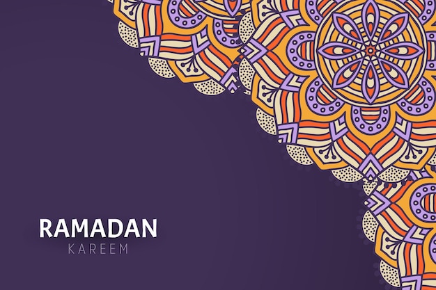 Ramadam Kareem background with mandala ornaments