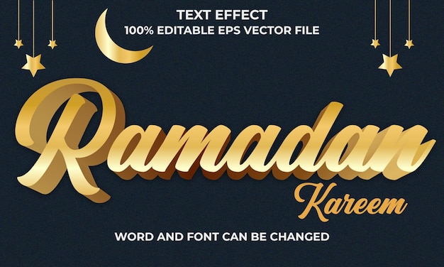 Ramadan 3D Text Effect Style Ramadan text style effect fully editable 3D Ramadan