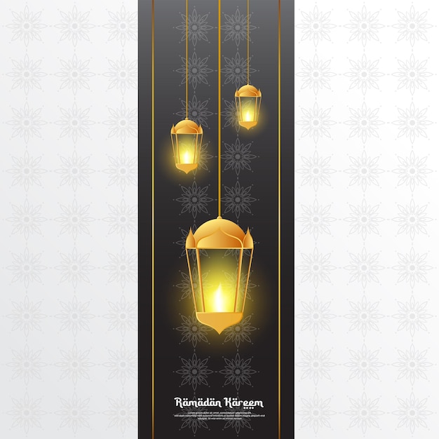 Ramadan background design with lantern elements suitable for backgrounds posters promos covers social media posts and others