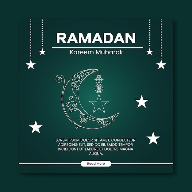 Ramadan banner design Islamic template