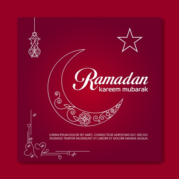 Vector ramadan banner design islamic template