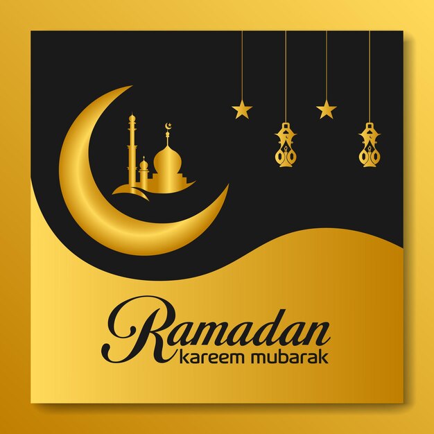 Vector ramadan banner design islamic template