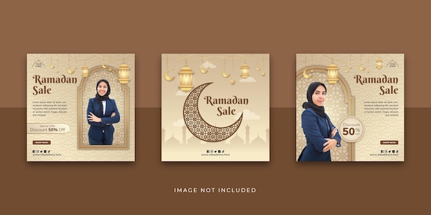 Ramadan Banner Sale Social Media Post Template