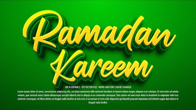 Ramadan editable text effect