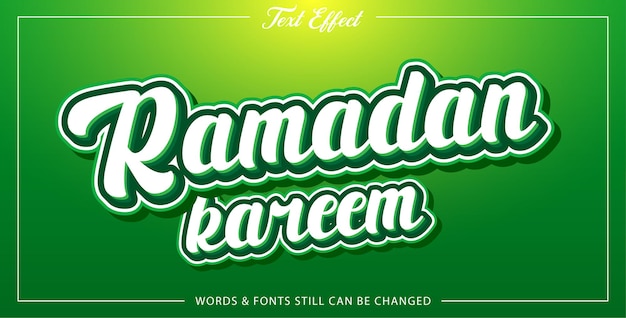 Ramadan editable text effect