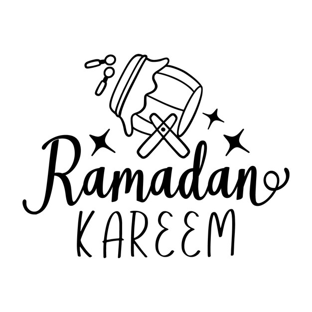 Vector ramadan eid lettering quotes for printable poster tote bag mugs tshirt design