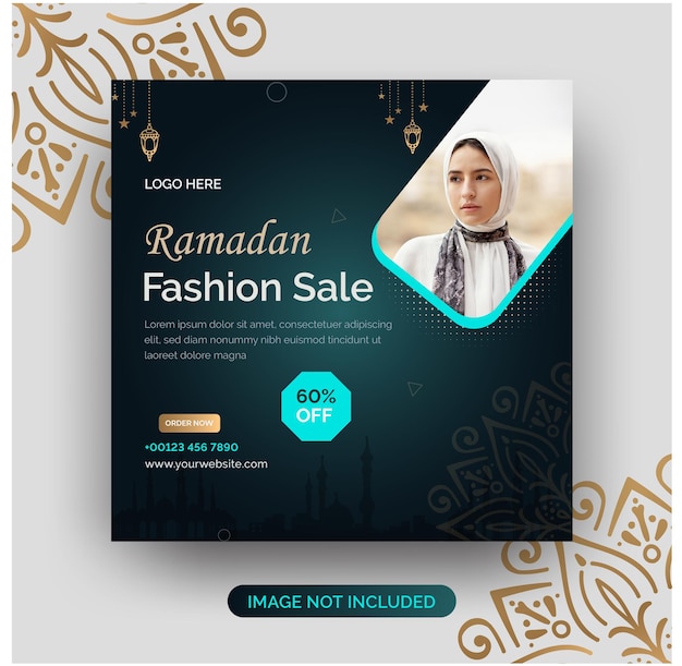 Ramadan Fashion Sale Social Media post Instagram Banner