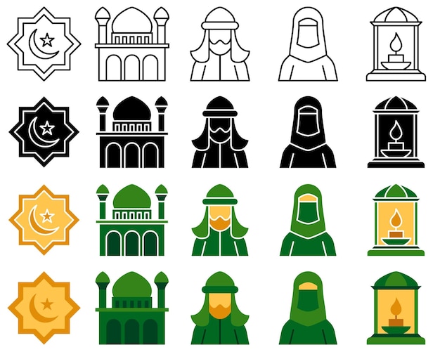 Ramadan in flat style isolated