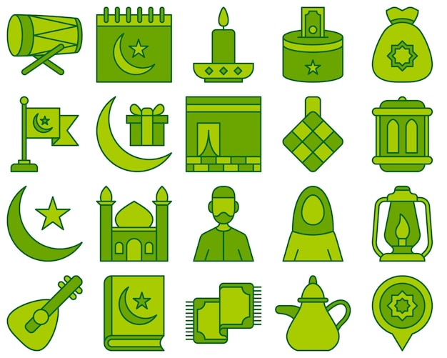 Ramadan in flat style isolated