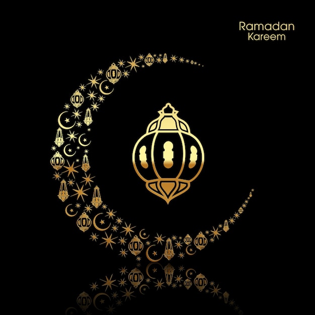 Ramadan greeting card for the celebration of Muslim community festival