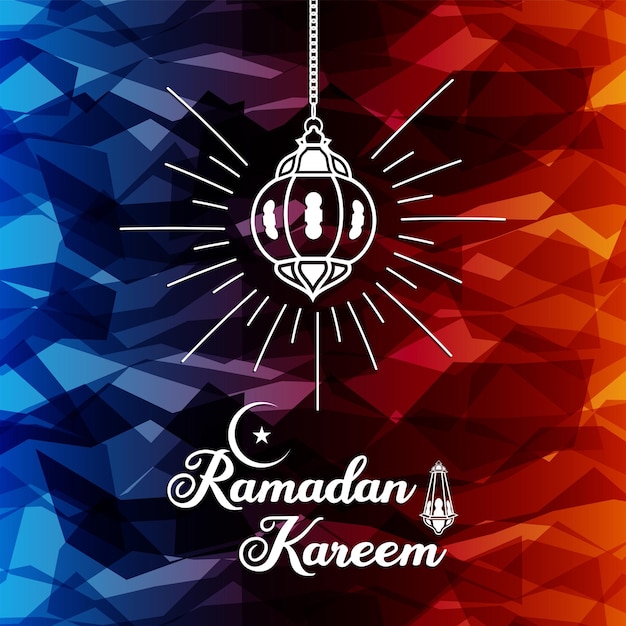 Vector ramadan greeting card for the celebration of muslim community festival