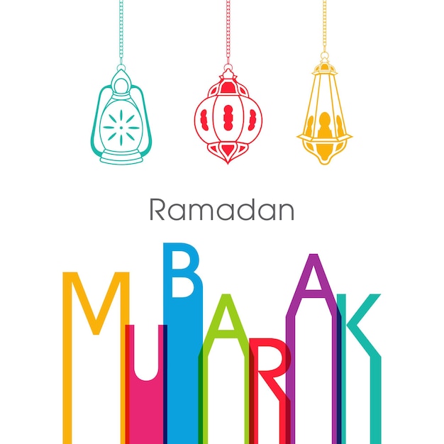 Ramadan greeting card for the celebration of Muslim community festival