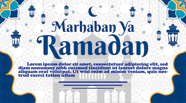 Ramadan greeting social media size vector