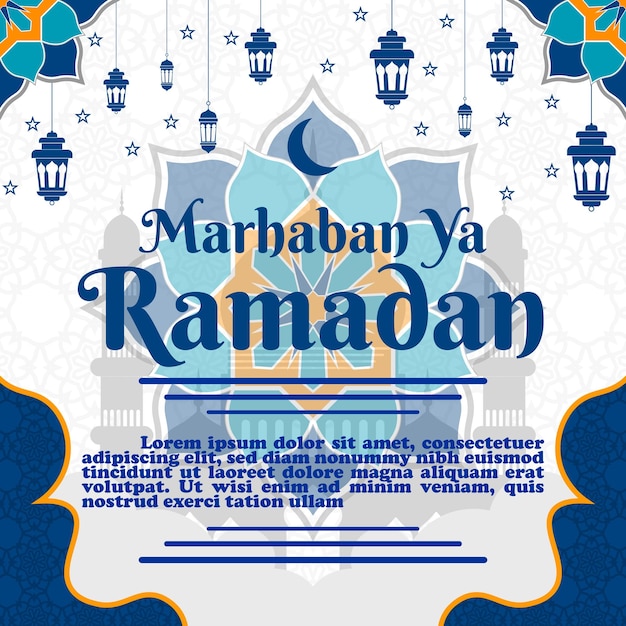 Ramadan greeting social media size vector