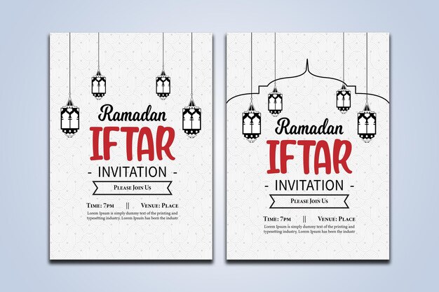 Vector ramadan iftar invitation card