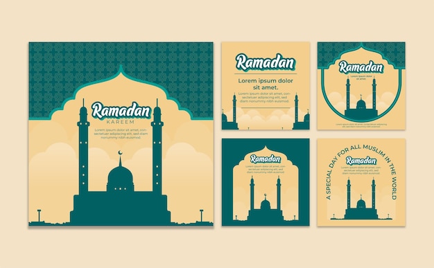 Ramadan instagram post vector template