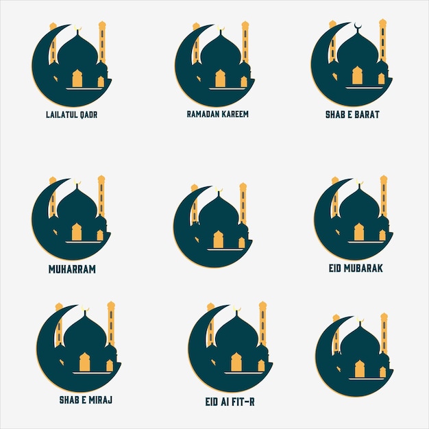 Ramadan Islamic Design Bundle Vector islamic ramadan design Set of islamic elements