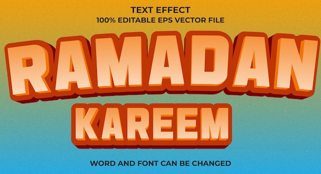 Ramadan kareem 3d text Effect Style 3D Ramadan kareem