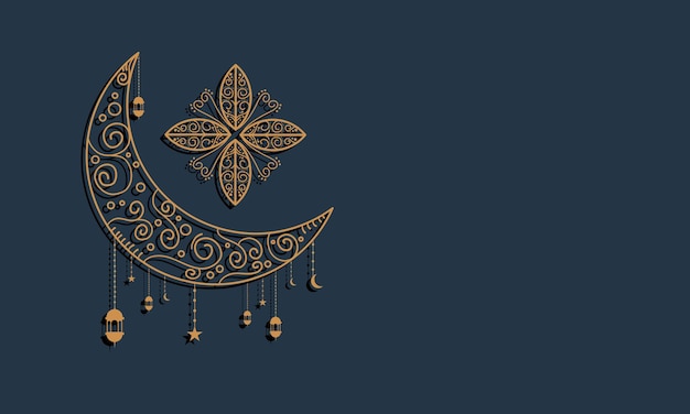 Ramadan kareem background banner vector set with luxury ornament ramadan eid mubarak background