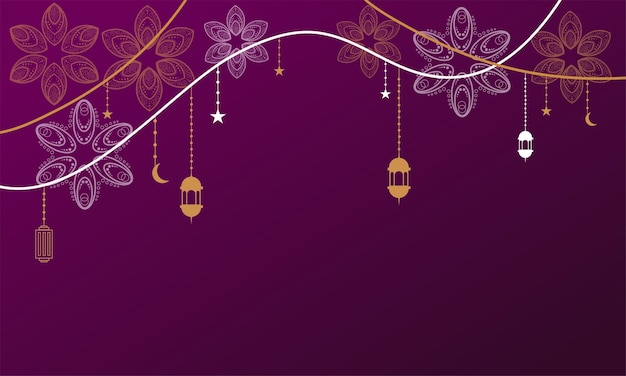 Ramadan kareem background banner vector set with luxury ornament ramadan eid mubarak background