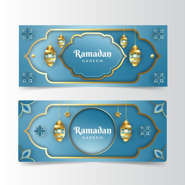 Ramadan kareem banner set template