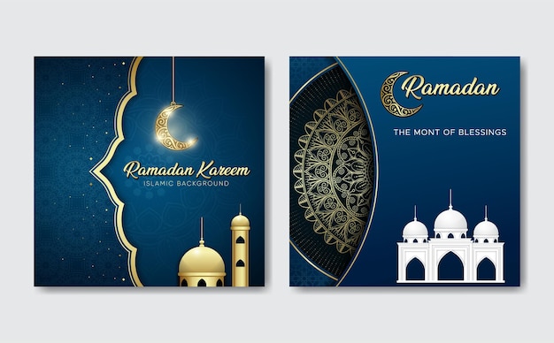 Ramadan Kareem cards set