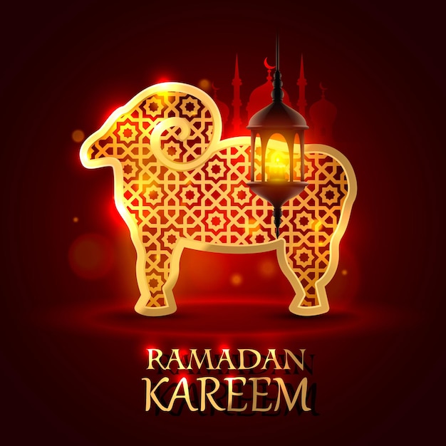 Ramadan Kareem cover, ram background, template design element, Vector illustration