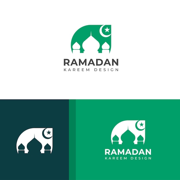 Ramadan Kareem creative vector logo design Ramadan holy month of muslims vector template Mosque logo