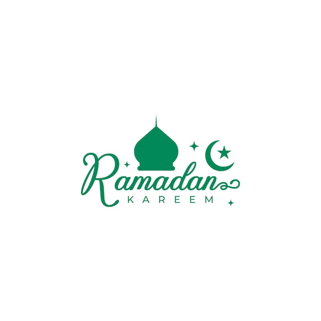 Ramadan Kareem creative vector logo design Ramadan holy month of muslims vector template Mosque loo