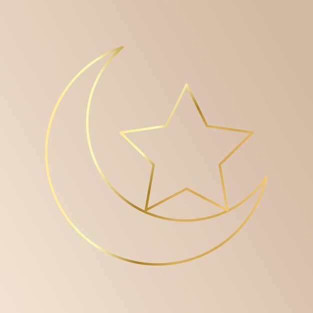 Ramadan kareem decorative moon and star greeting