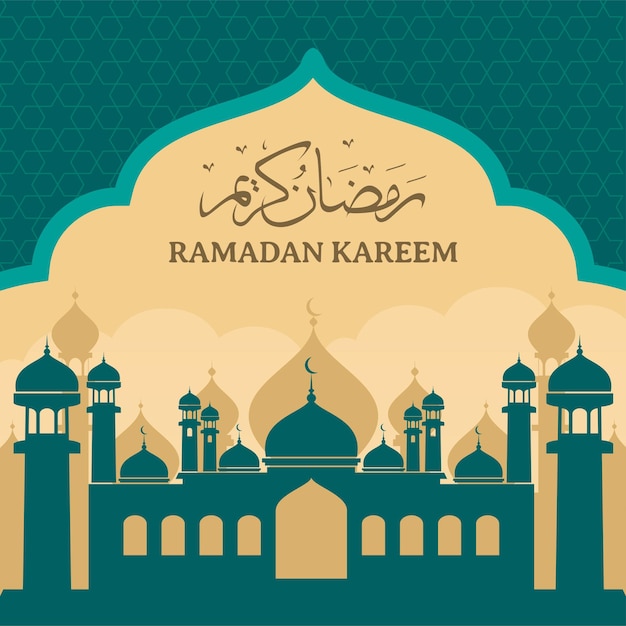 Ramadan Kareem Design Background Vector Illustration for greeting card poster and banner