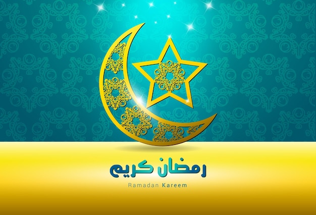 Ramadan Kareem design. on color background for Holy month Ramadan celebration.